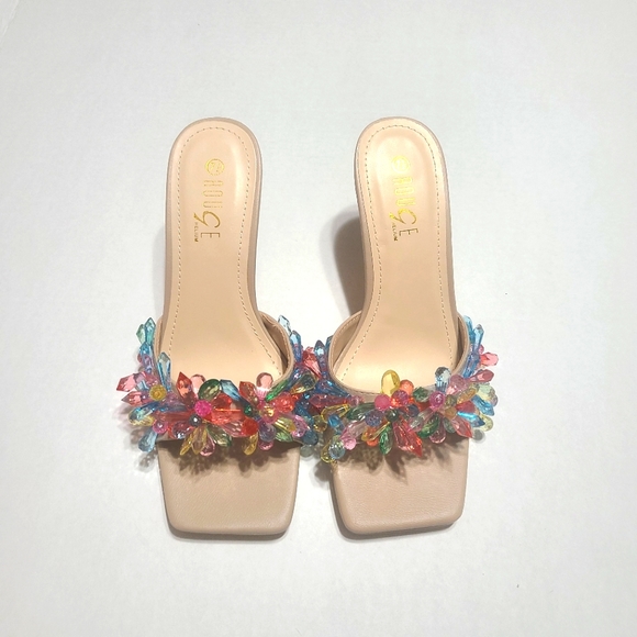 Rouge Colorful Beaded open Toes Sandal Brand New with box size 7.5 - Picture 2 of 4